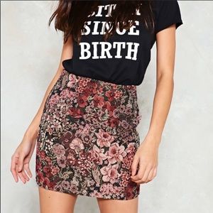 Nasty Gal Garden Path Floral Skirt